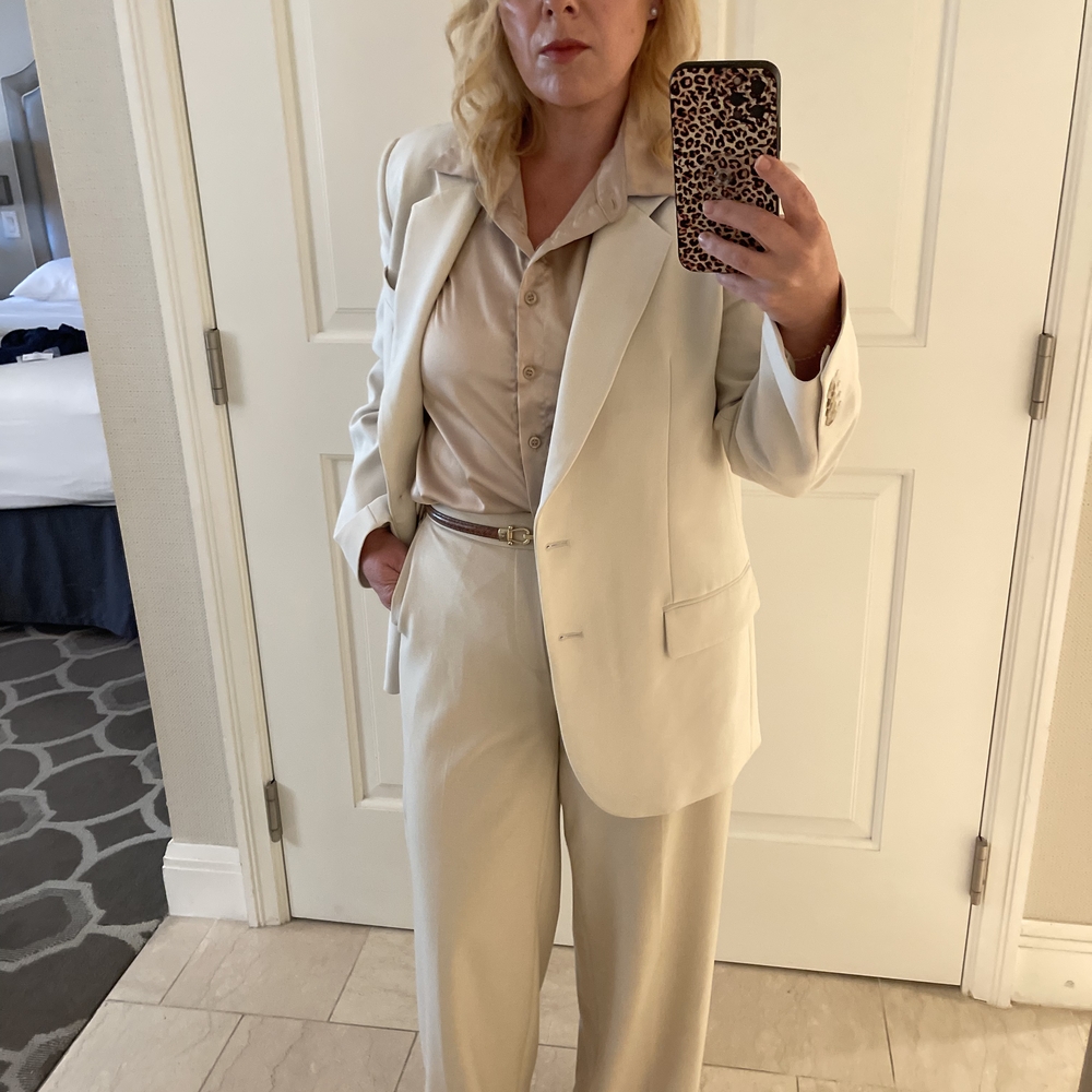 Banana Republic Cream Wide Leg Pants